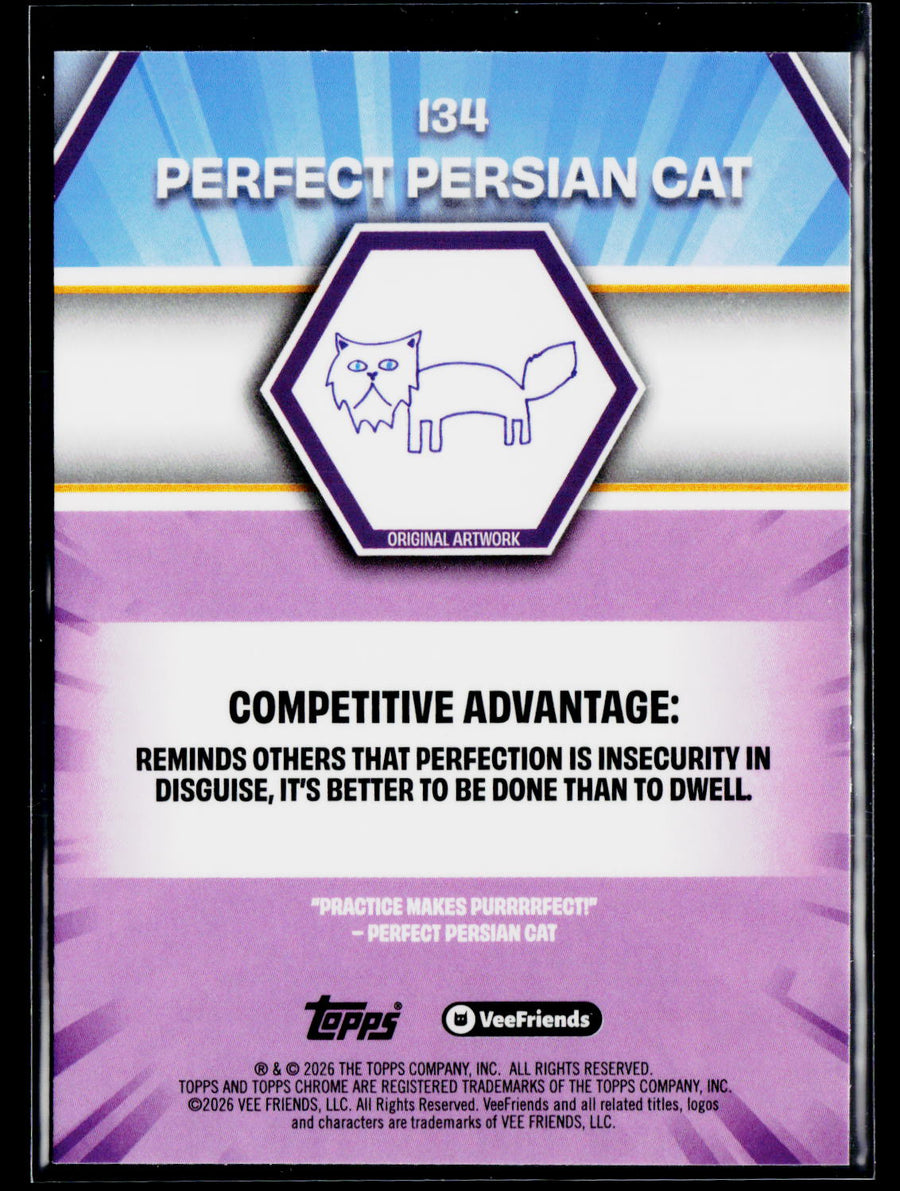 2026 Topps Chrome VeeFriends #134 Perfect Persian Cat