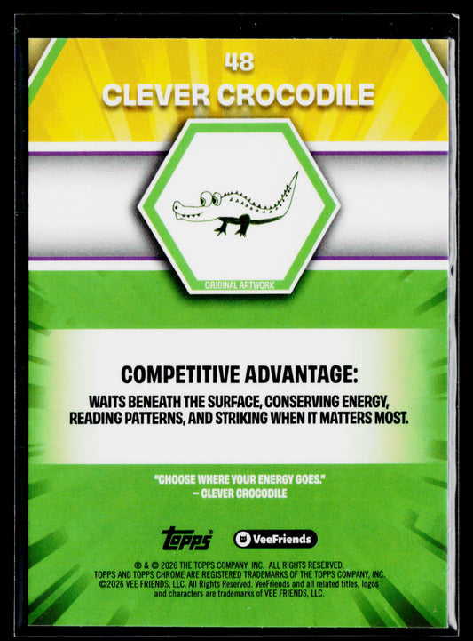 2026 Topps Chrome VeeFriends #48 Clever Crocodile
