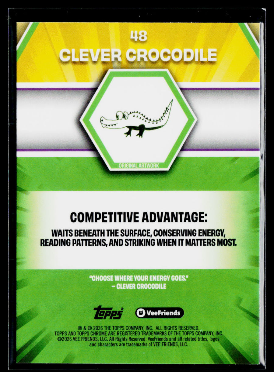 2026 Topps Chrome VeeFriends #48 Clever Crocodile