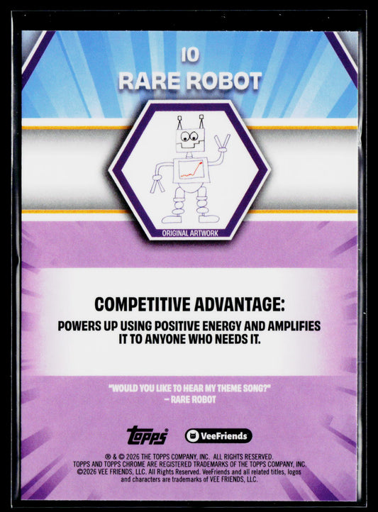 2026 Topps Chrome VeeFriends #CC-10 VeeFriends #10 - Rare Robot Comic Clippings