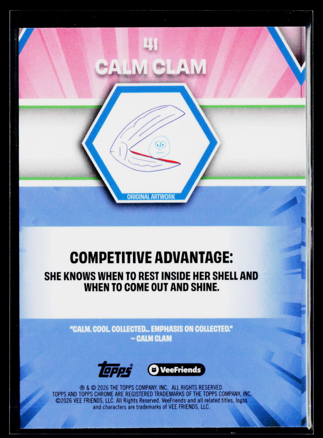 2026 Topps Chrome VeeFriends #41 Calm Clam