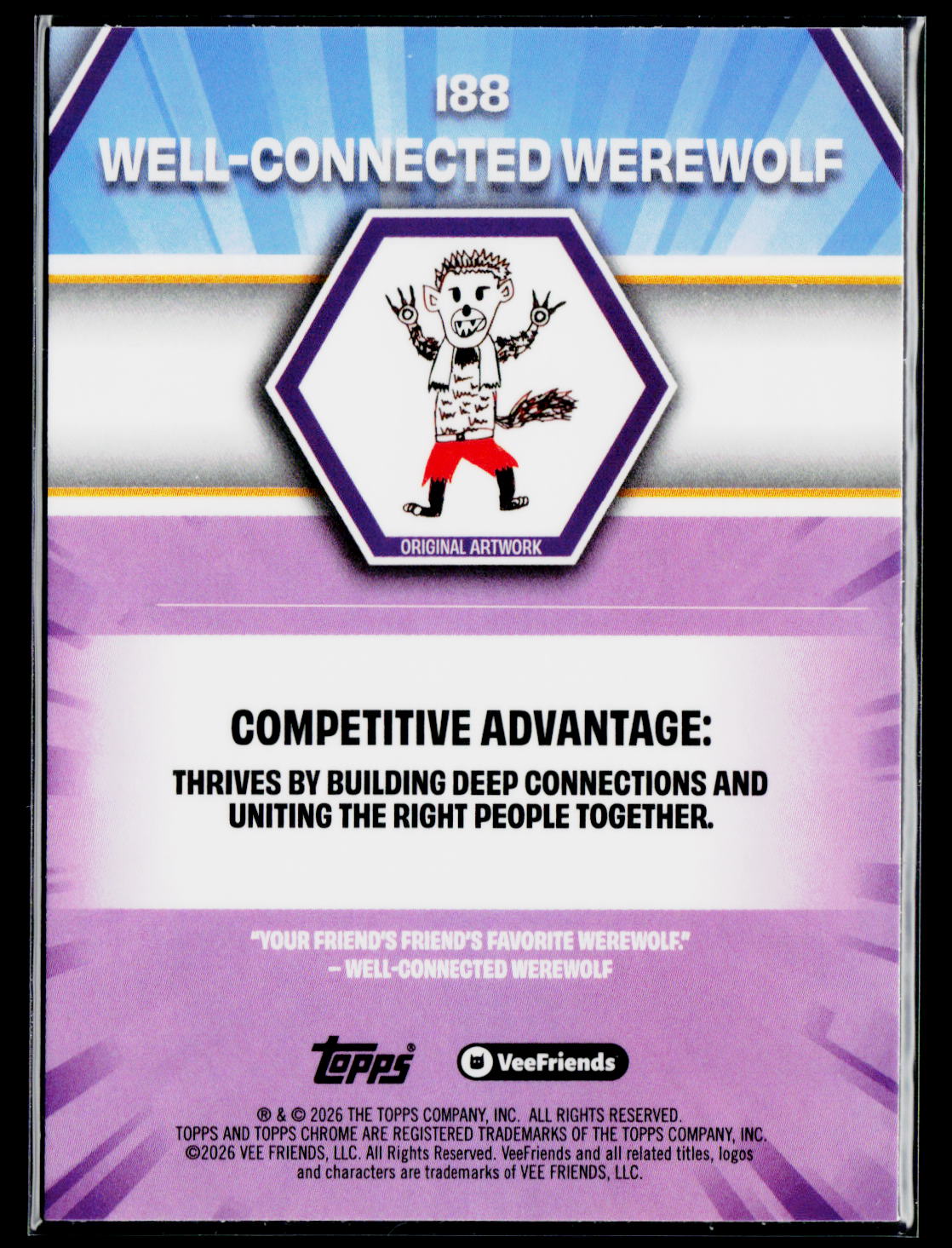 2026 Topps Chrome VeeFriends #188 Well-Connected Werewolf