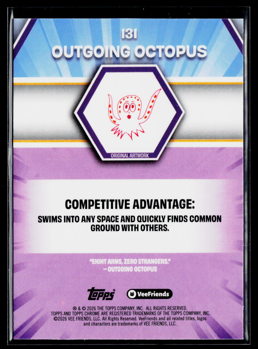 2026 Topps Chrome VeeFriends #131 Outgoing Octopus