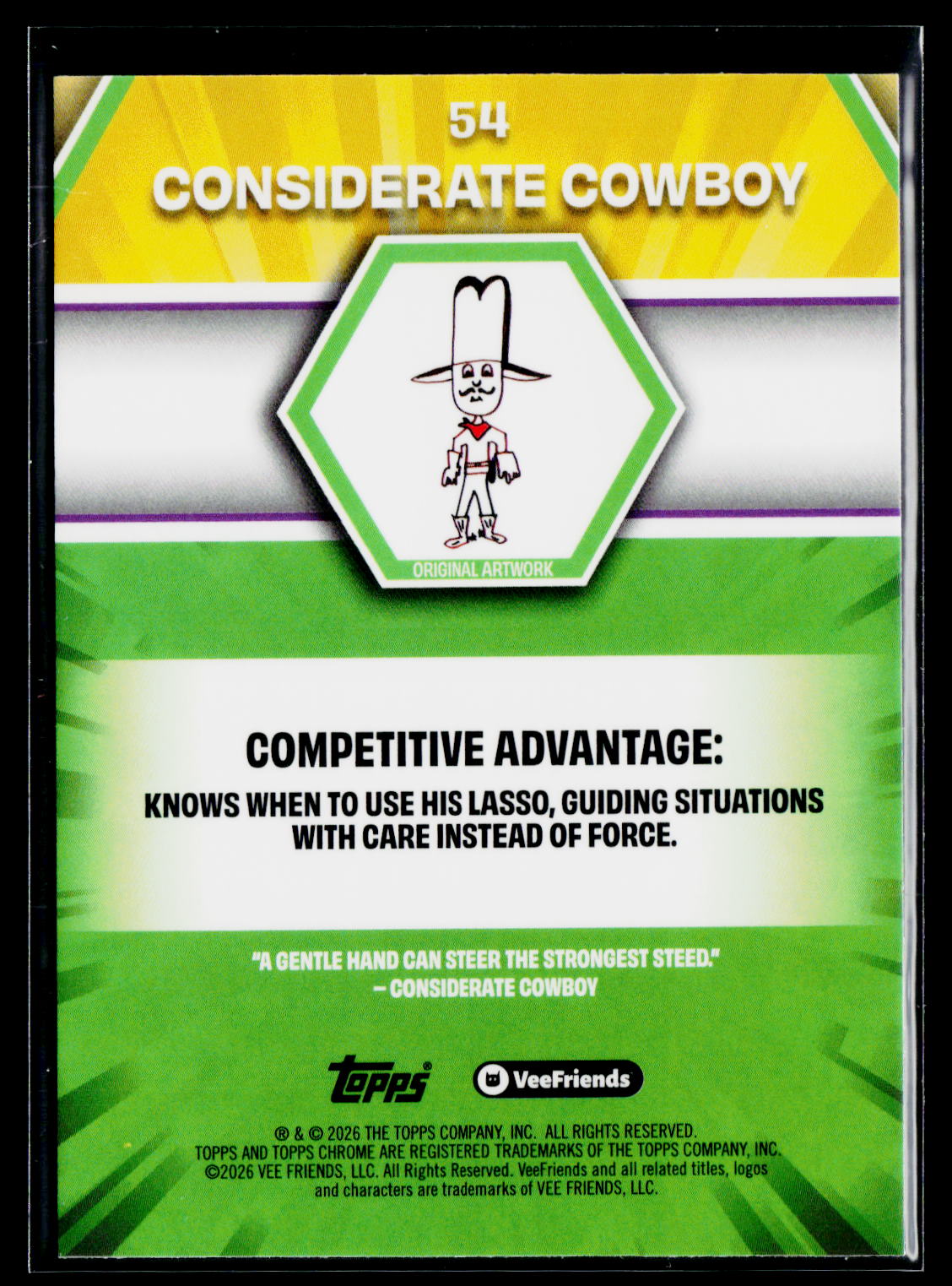 2026 Topps Chrome VeeFriends #54 Considerate Cowboy