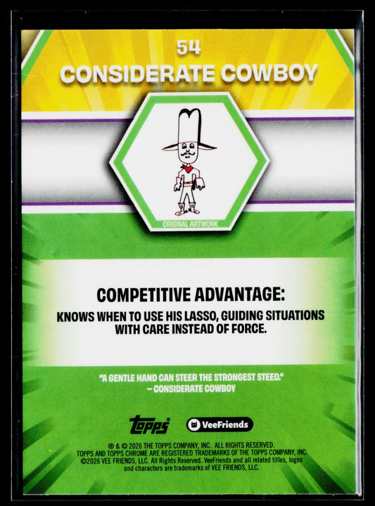 2026 Topps Chrome VeeFriends #54 Considerate Cowboy