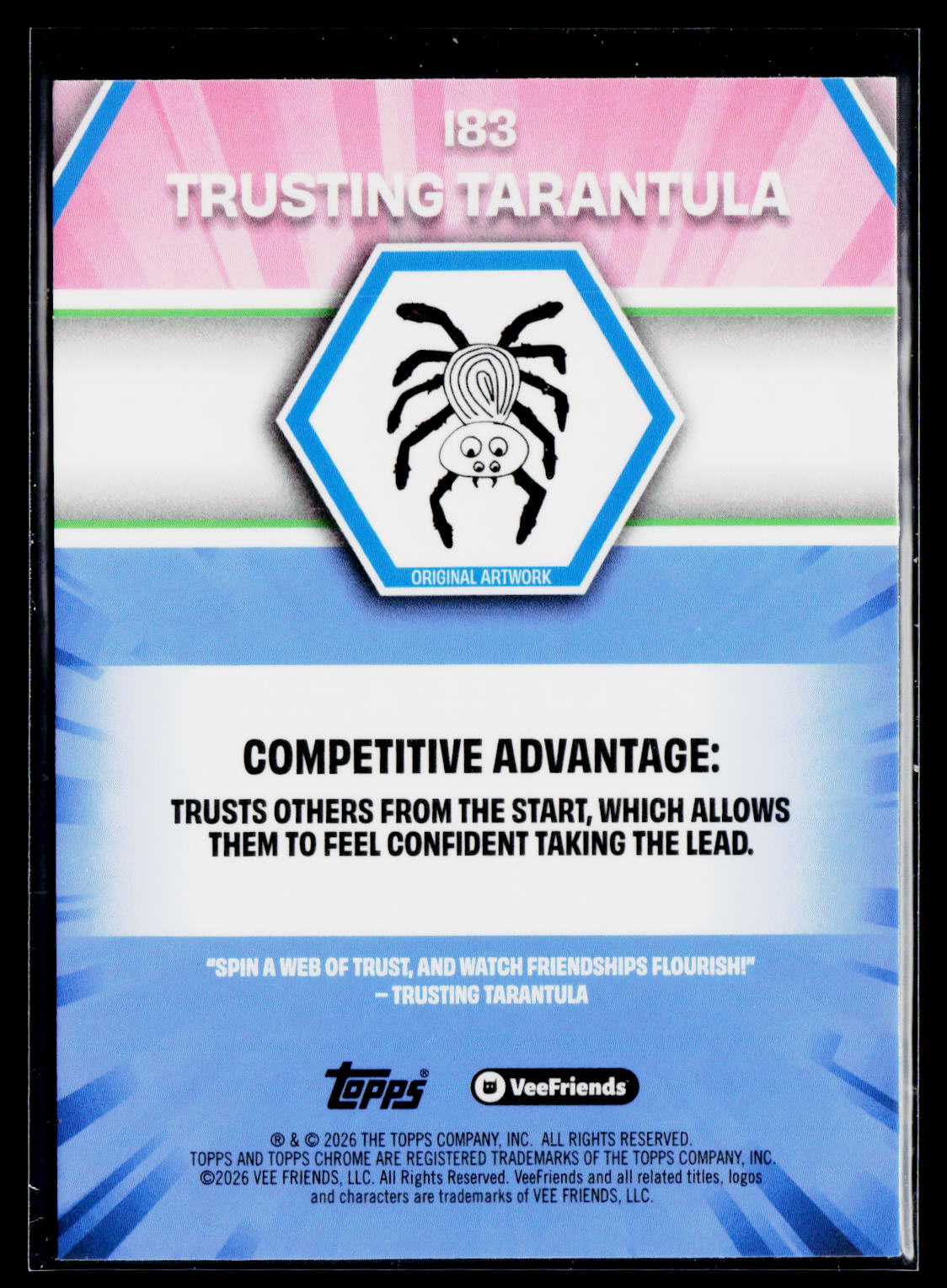 2026 Topps Chrome VeeFriends #183 Trusting Tarantula