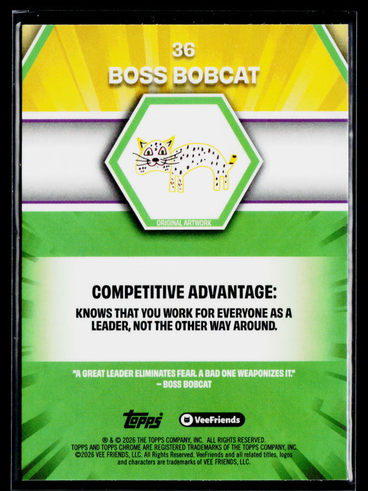 2026 Topps Chrome VeeFriends #36 Boss Bobcat