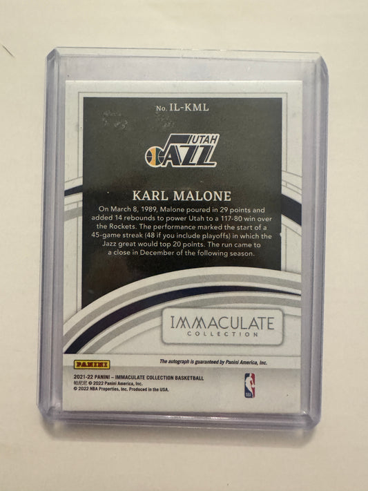 2021-22 Panini Immaculate Collection #IL-KML Karl Malone Immaculate Legends #/25