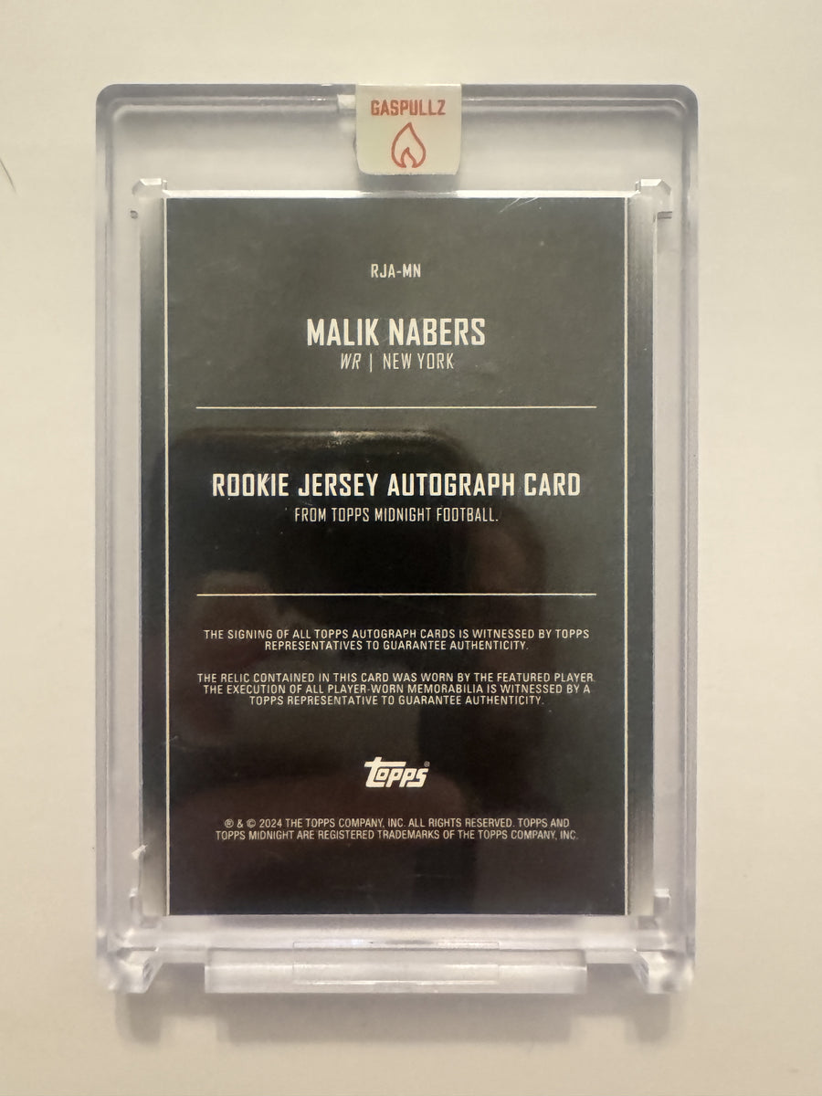 2024 Topps Midnight #RJA-MN Malik Nabers RC RPA Summer Solstice /50