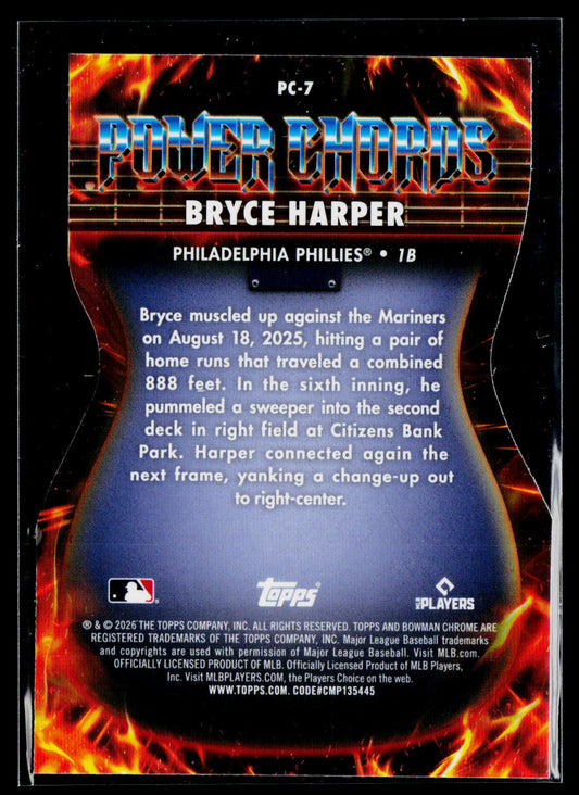 2026 Bowman #PC-7 Bryce Harper Power Chords