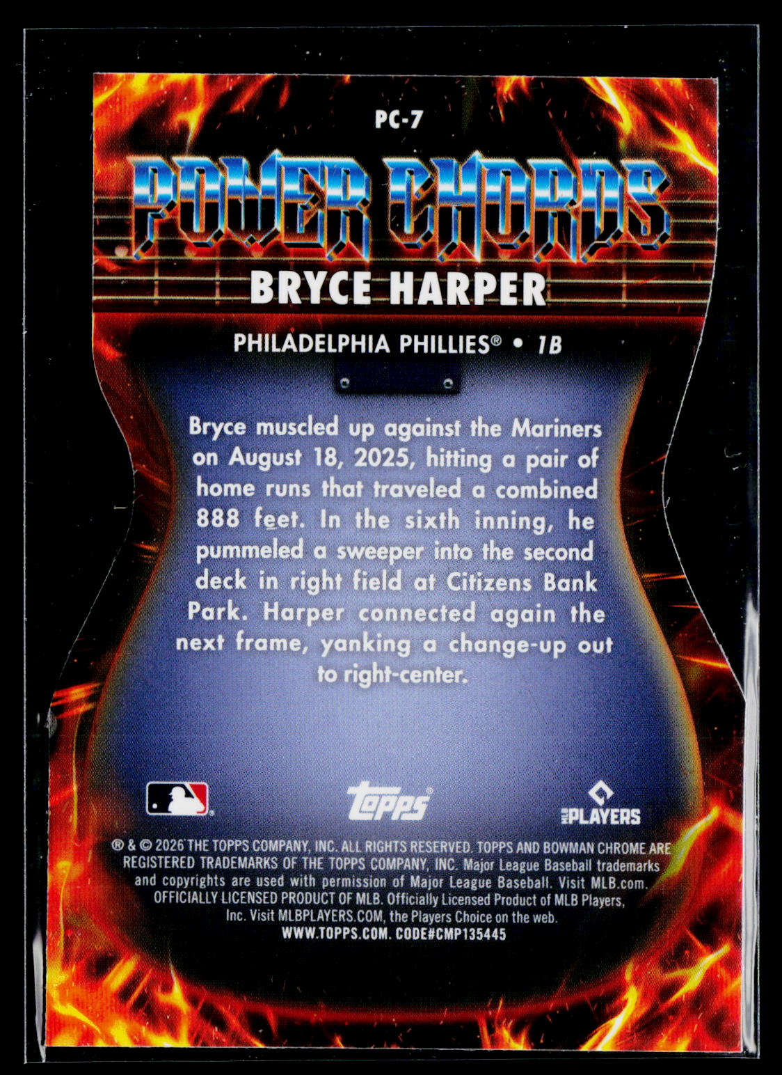2026 Bowman #PC-7 Bryce Harper Power Chords