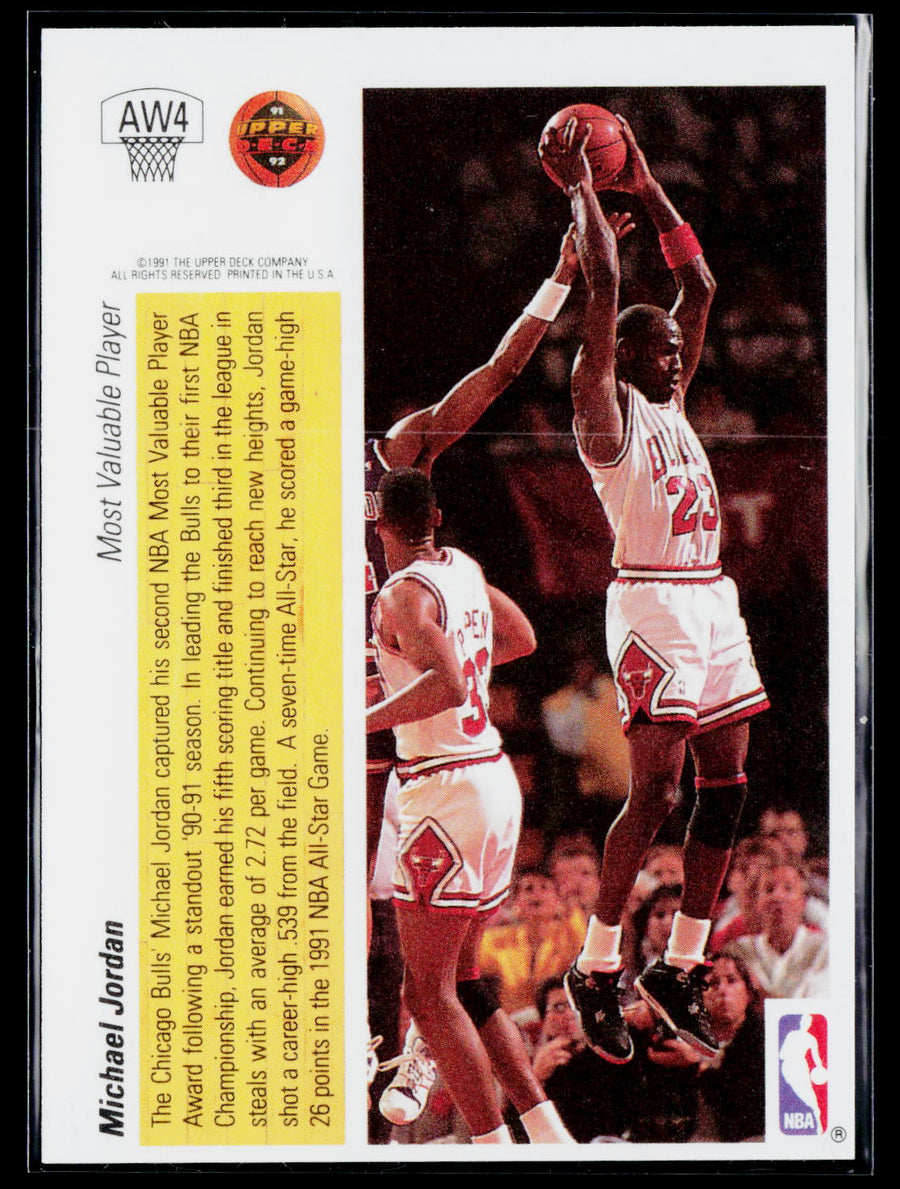 1991-92 Upper Deck 2 Michael Jordan International Award Winner Hologram