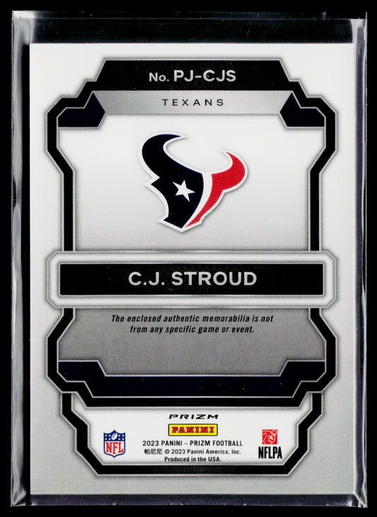 2023 Panini Prizm #PJ-CJS C.J. Stroud Premier Jerseys Purple Pulsar