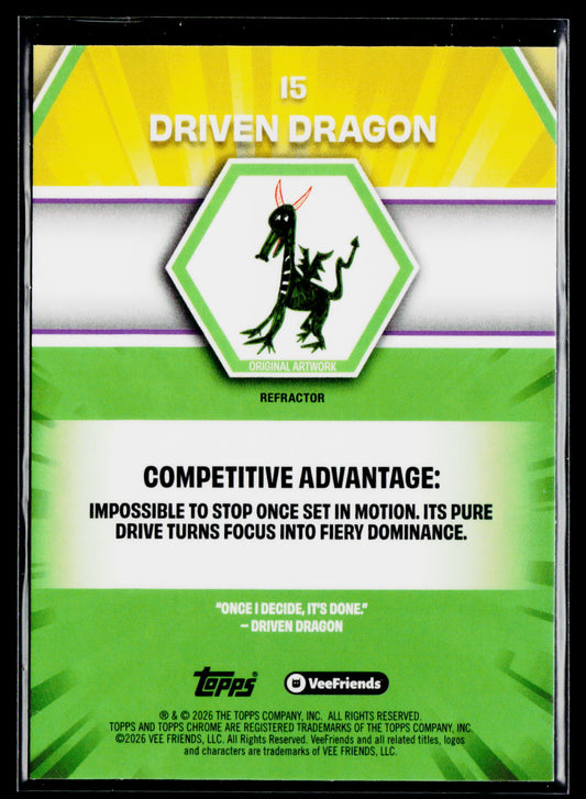 2026 Topps Chrome VeeFriends #15 Driven Dragon