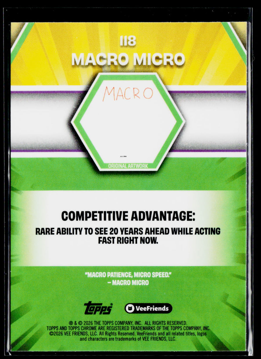 2026 Topps Chrome VeeFriends #118 Macro Micro