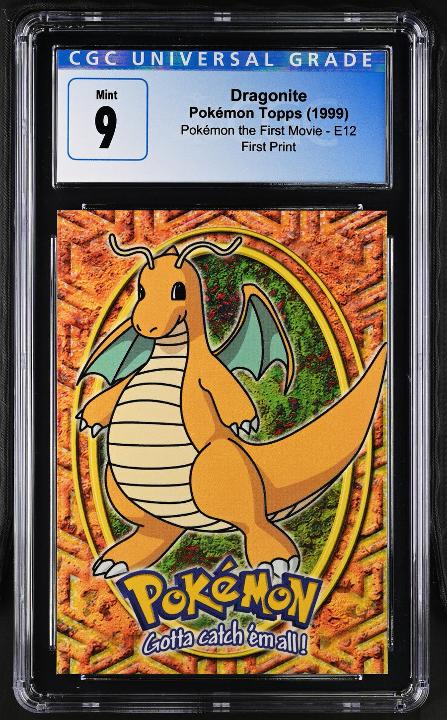1999 Pok^mon the First Movie #E12 Dragonite CGC 9