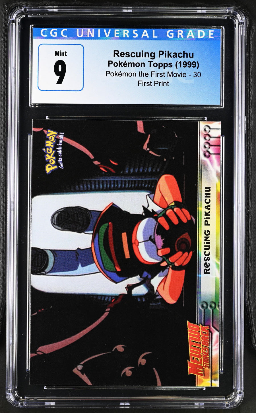 1999 Pok^mon the First Movie #30 Rescuing Pikachu CGC 9