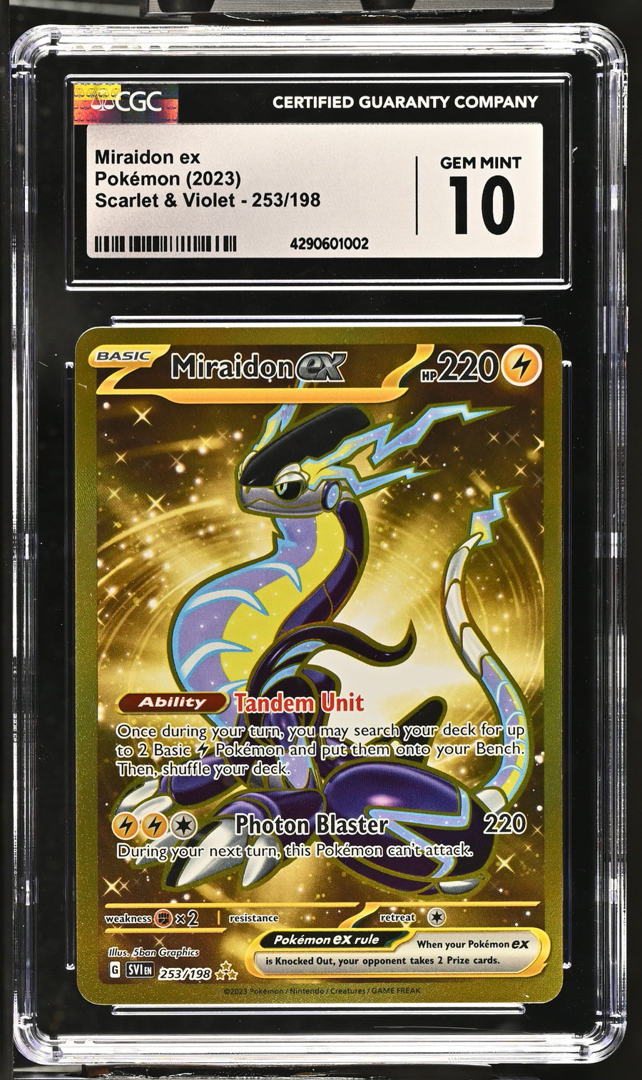 2023 Scarlet & Violet #253/198 Miraidon ex CGC 10