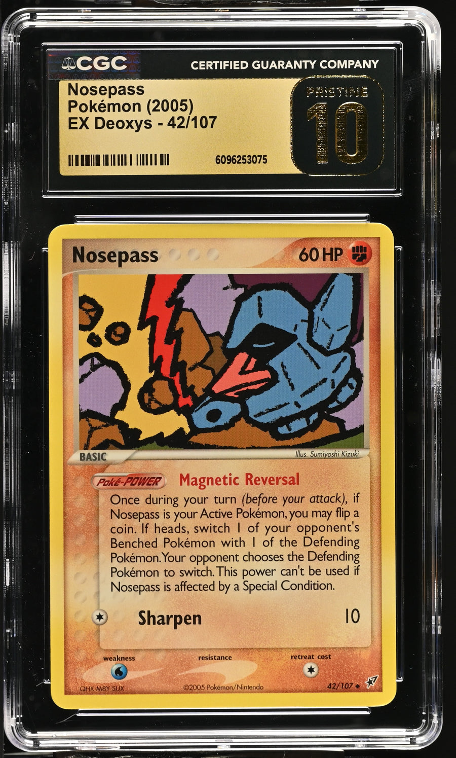 2005 EX Deoxys #42/107 Nosepass CGC 10