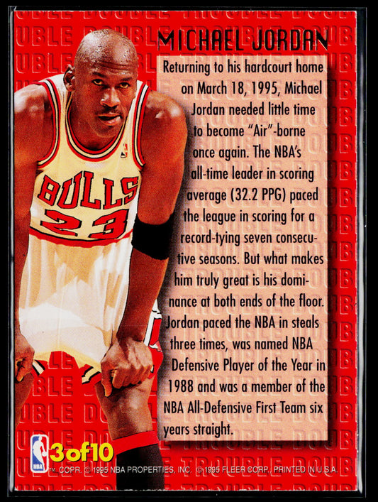 1995-96 Ultra #3 Michael Jordan Double Trouble