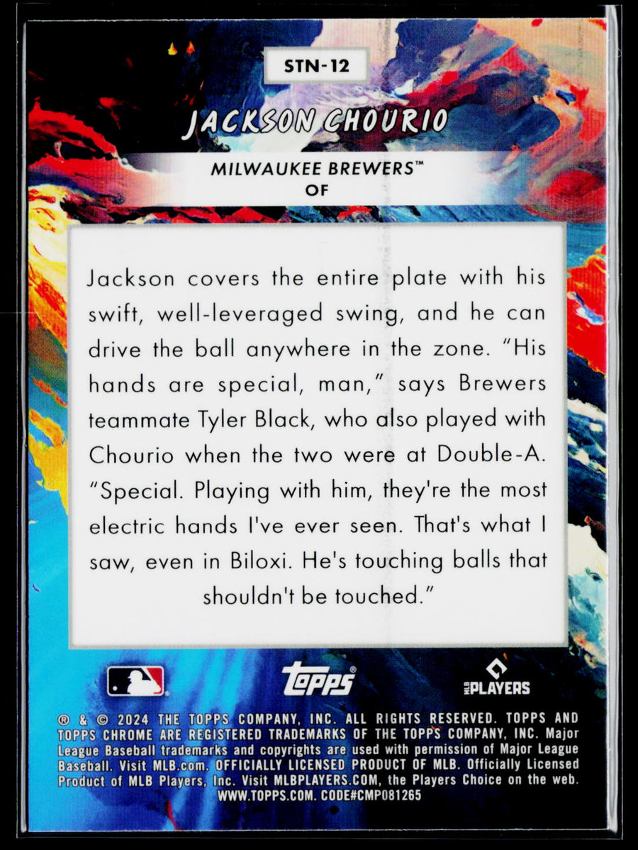 2024 Topps Chrome Cosmic #STN-12 Jackson Chourio Stars in the Night