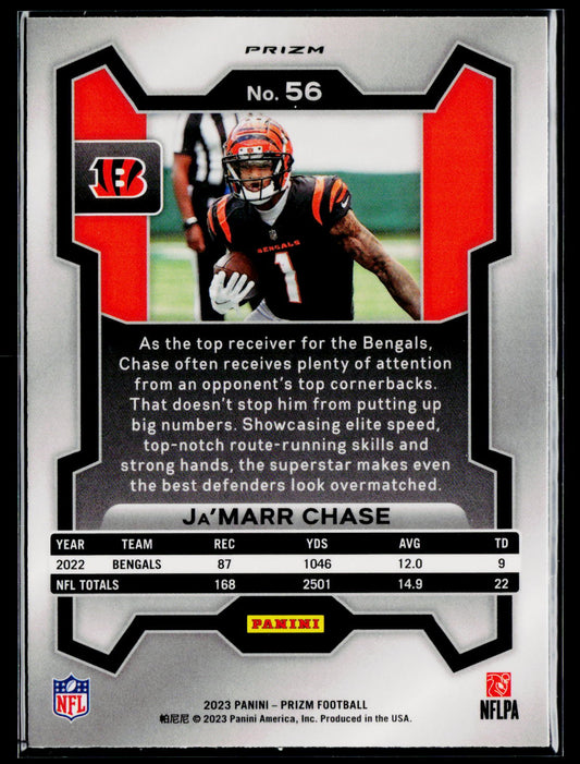 2023 Panini Prizm #56 Ja'Marr Chase Black and White Checker