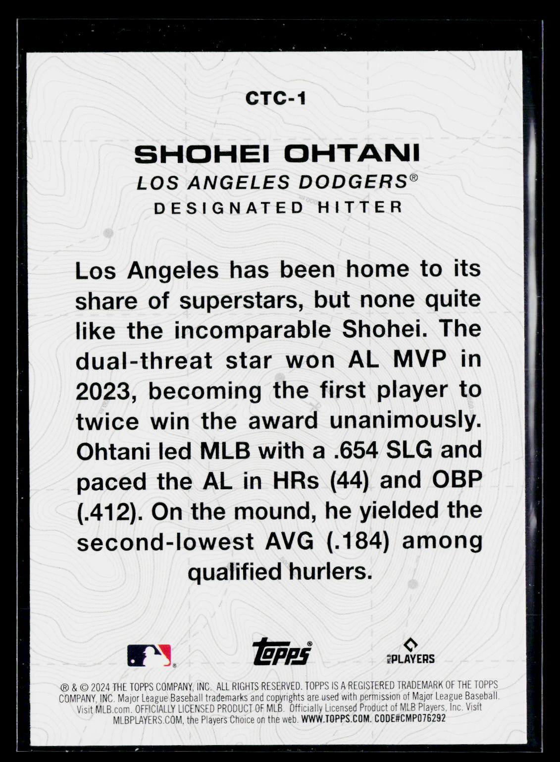 2024 Topps #CTC-1 Shohei Ohtani City to City