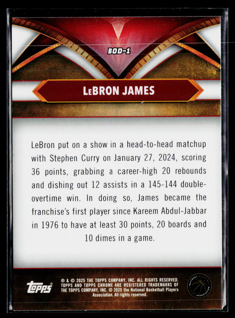 2024-25 Topps Chrome #BOD-1 LeBron James Ball of Duty