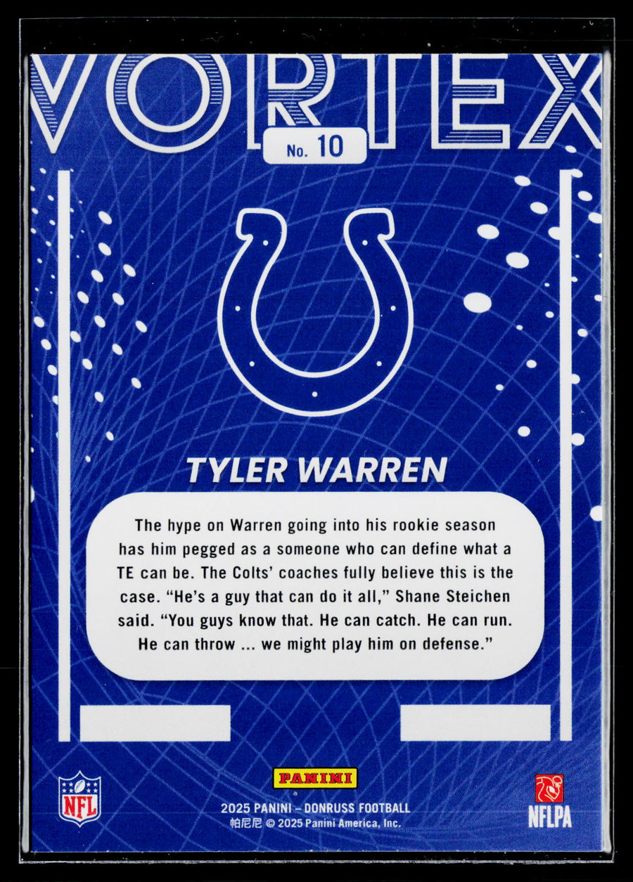2025 Donruss #10 Tyler Warren Vortex