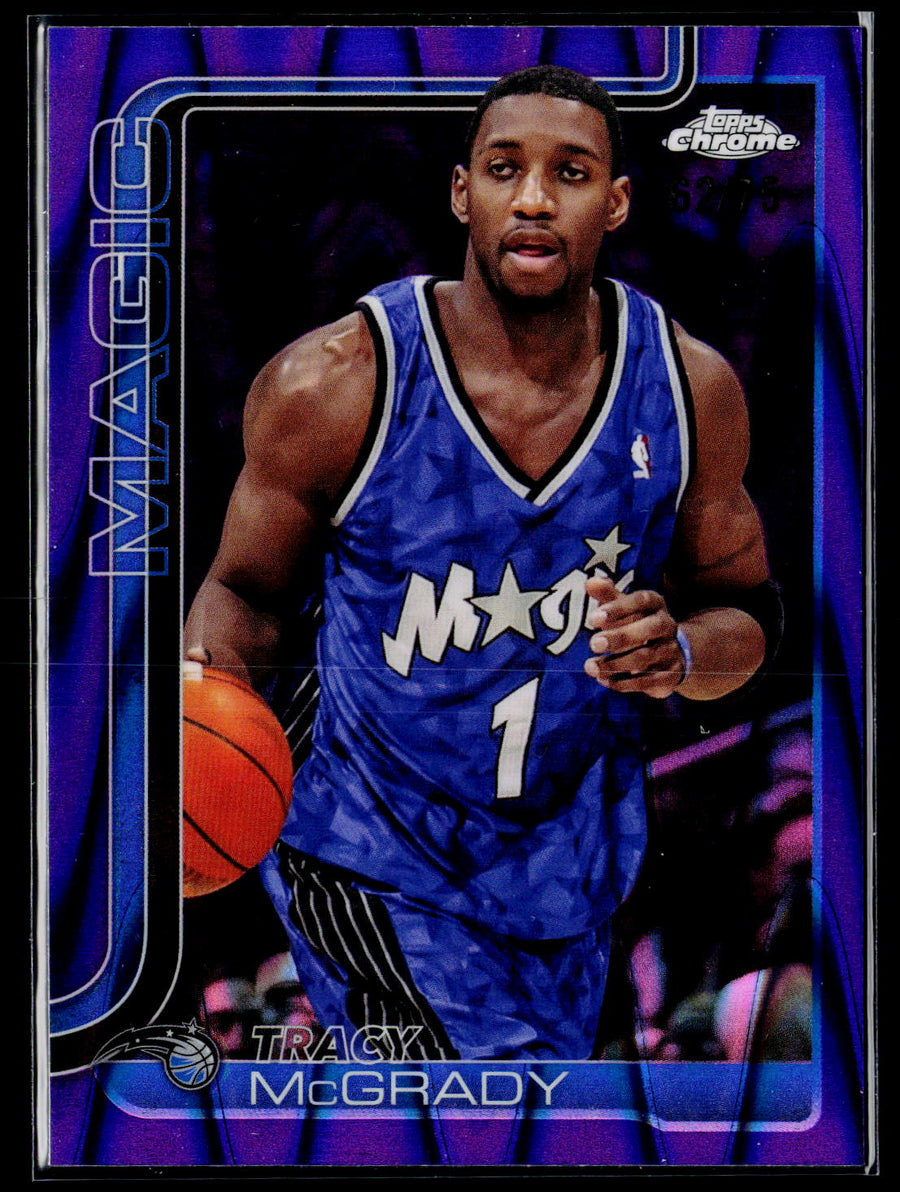 2025-26 Topps Chrome #245 Tracy McGrady Purple RayWave Refractor #/75