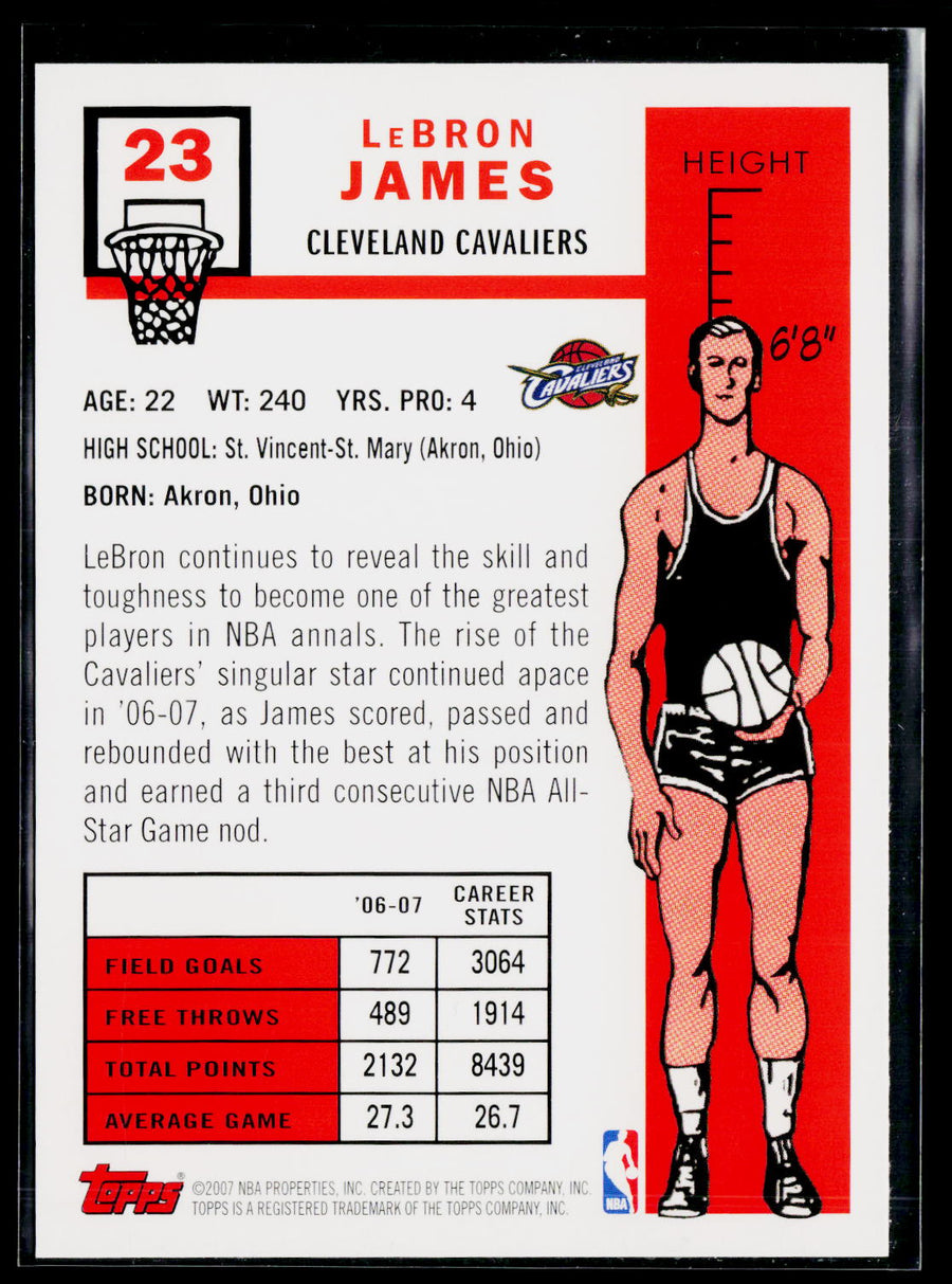 2007-08 Topps #23 Lebron James 1957-58 Variations
