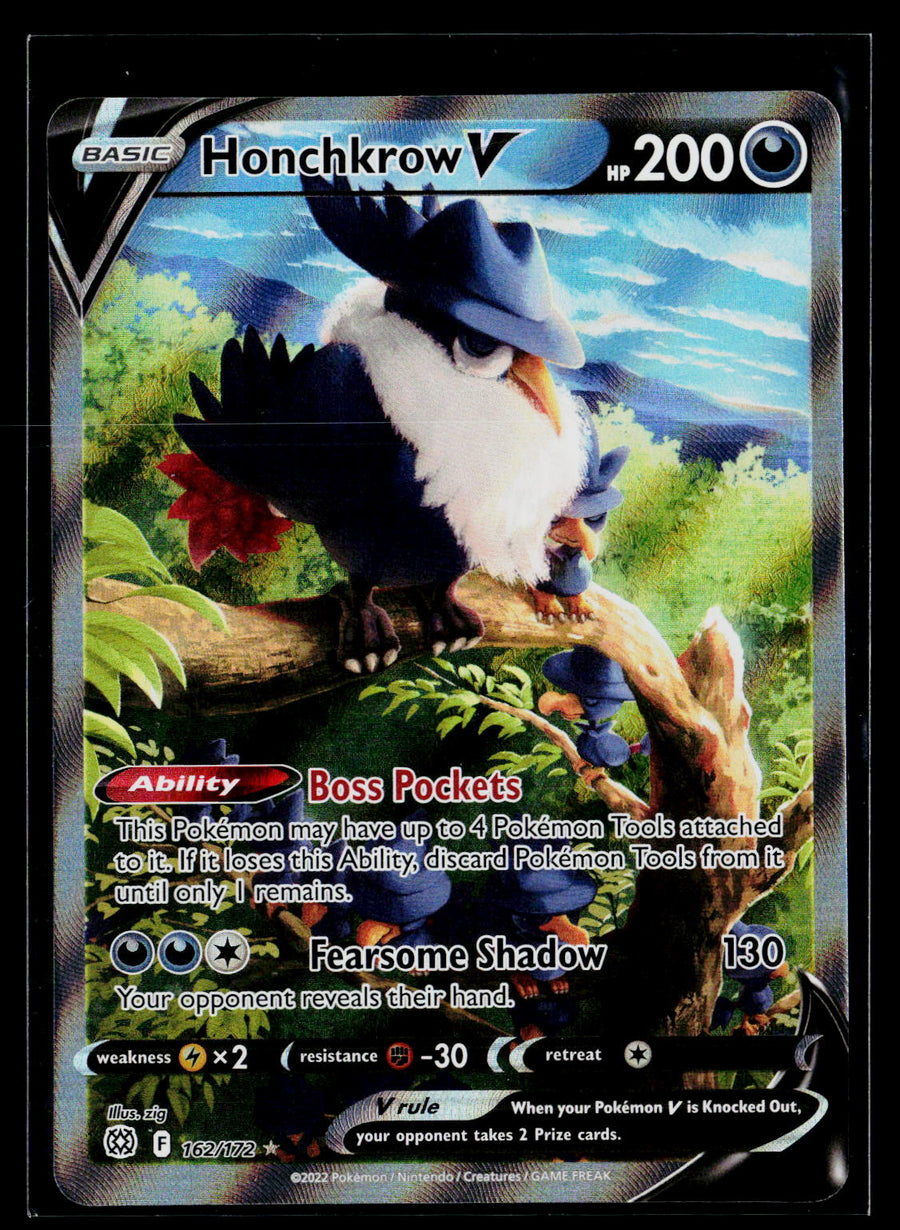 SWSH09: Brilliant Stars #162/172 Honchkrow V (Alternate Full Art)