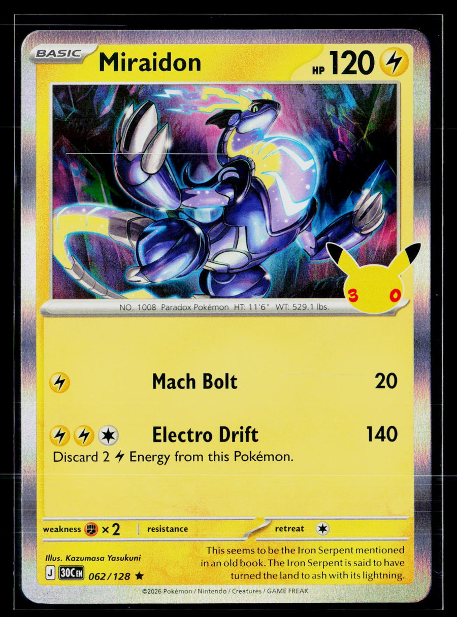 ME: 30th Celebration 062/128 Miraidon HOLO