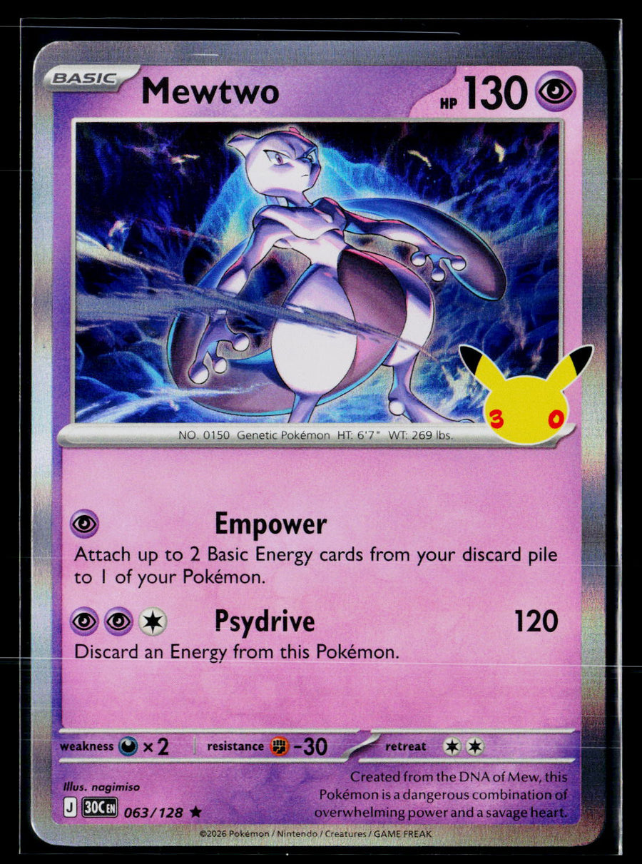 ME: 30th Celebration 063/128 Mewtwo HOLO