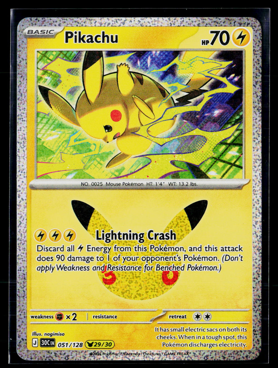 ME: 30th Celebration 051/128 Pikachu