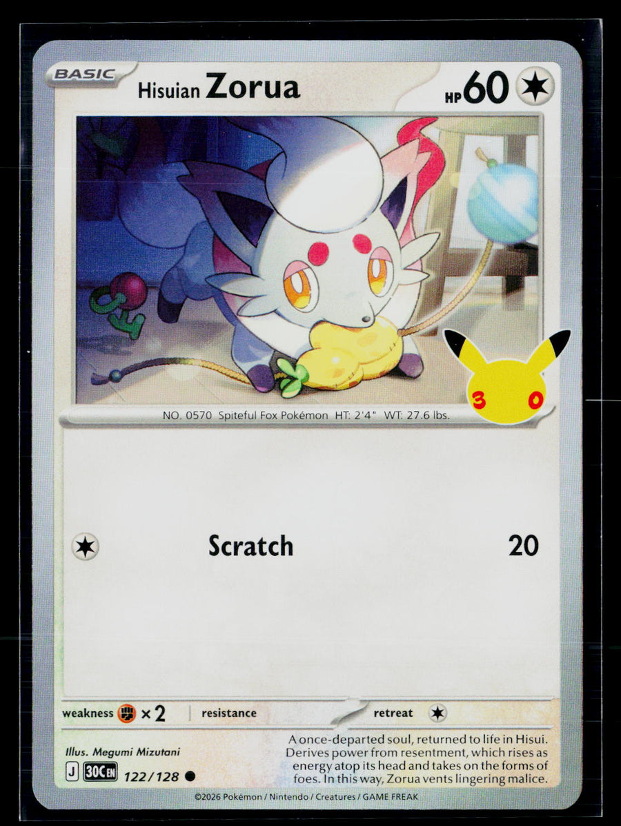 ME: 30th Celebration 122/128 Hisuian Zorua