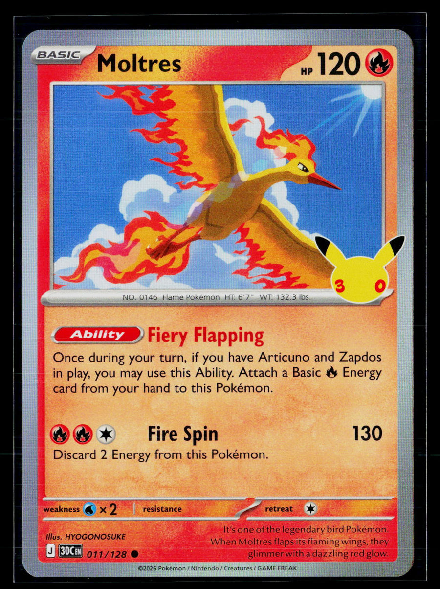ME: 30th Celebration 011/128 Moltres