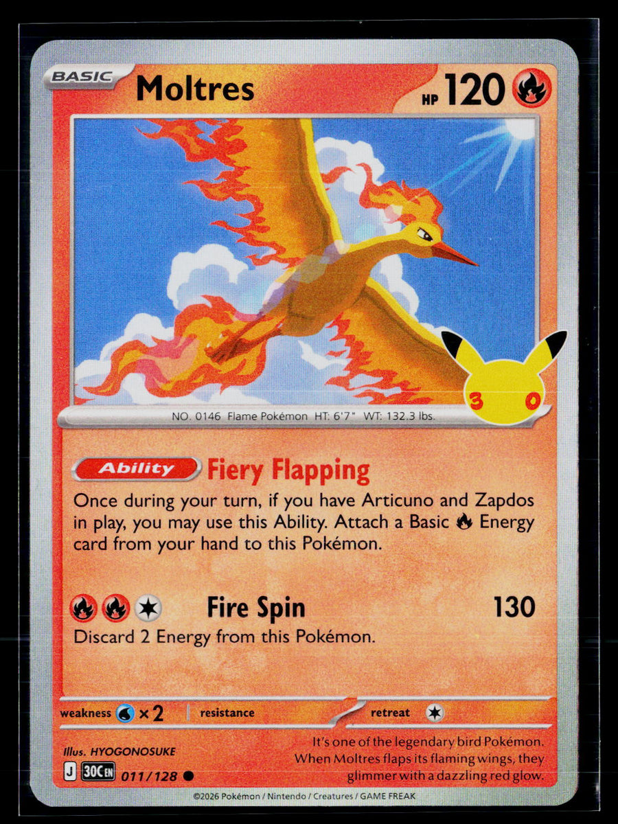 ME: 30th Celebration 011/128 Moltres