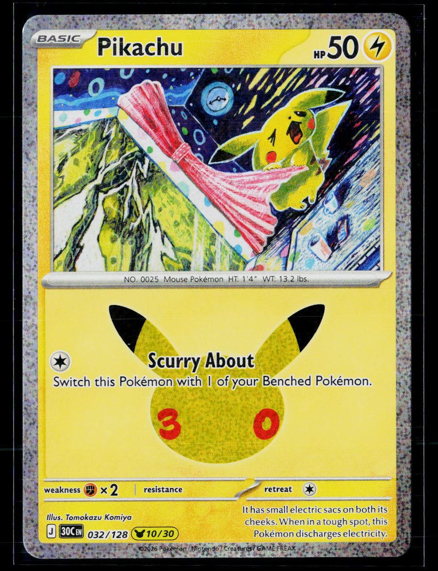 ME: 30th Celebration 032/128 Pikachu