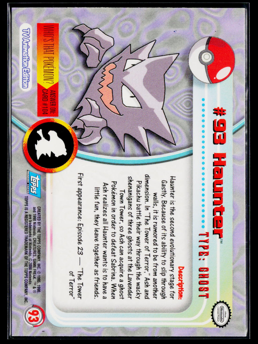 Topps 2000 Topps Pokemon TV Animation Edition Series 2 93 Haunter