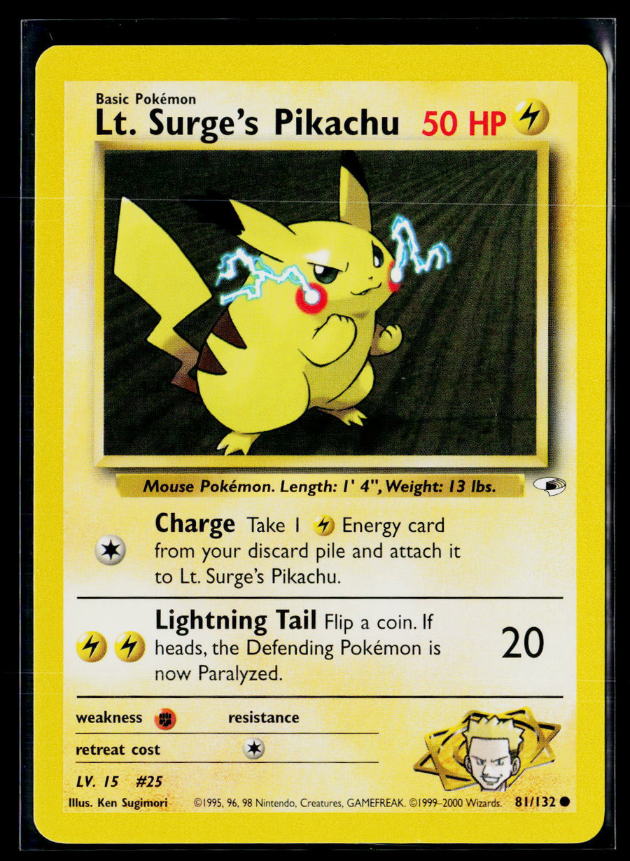 Gym Heroes 081/132 Lt. Surge's Pikachu