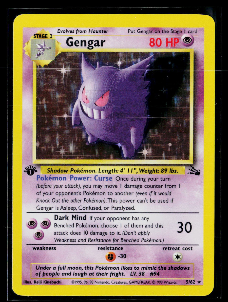Fossil 05/62 Gengar (5) 1st Edition