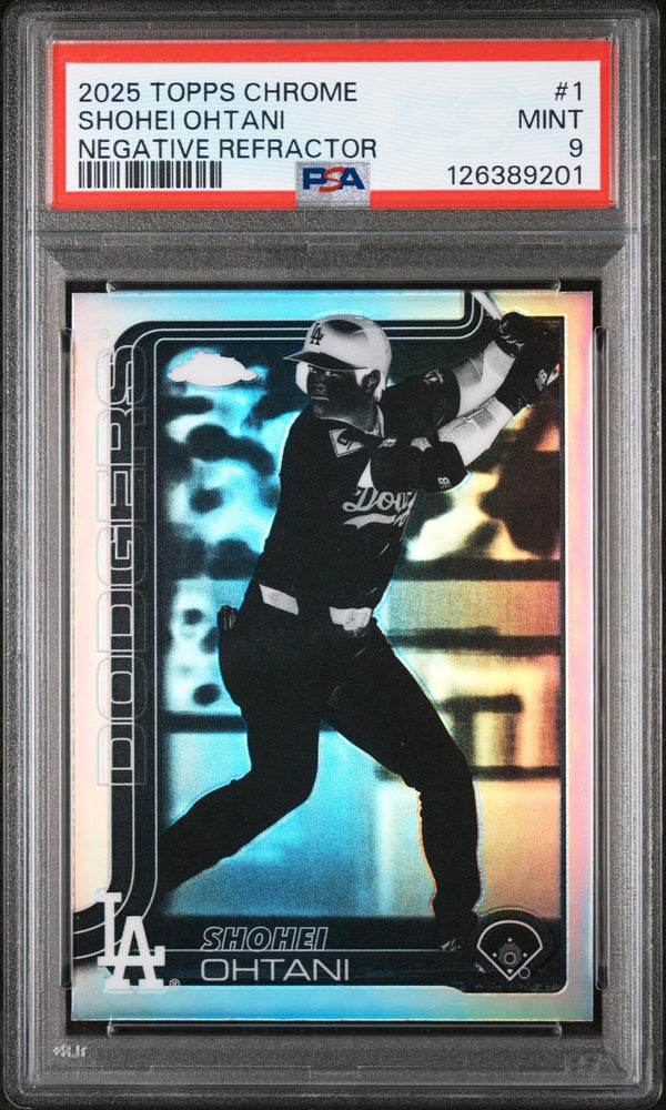 2025 Topps Chrome 1 Shohei Ohtani Negative Refractor / PSA