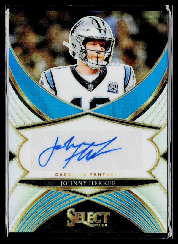 Panini 2024 Panini Select SSP-JHR Johnny Hekker Select Signatures Prizm / AU