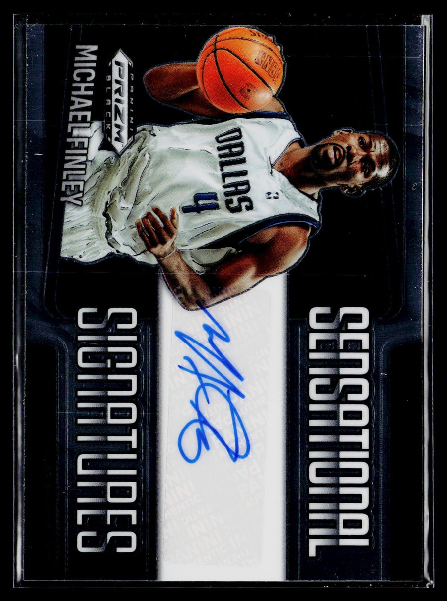 2024-25 Panini Prizm Black SS-FIN Michael Finley Sensational Signatures Auto
