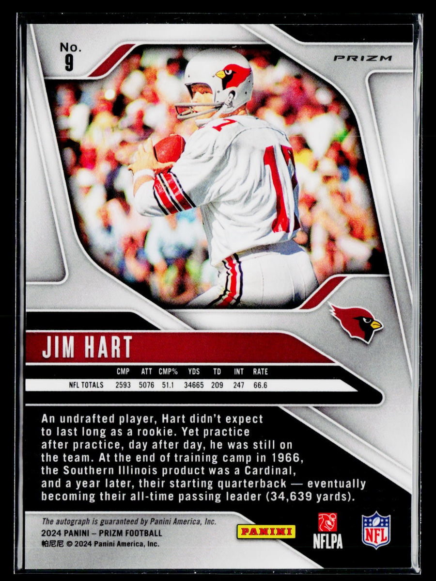 Panini 2024 Panini Prizm 9 Jim Hart Autographs Silver Prizm / AU