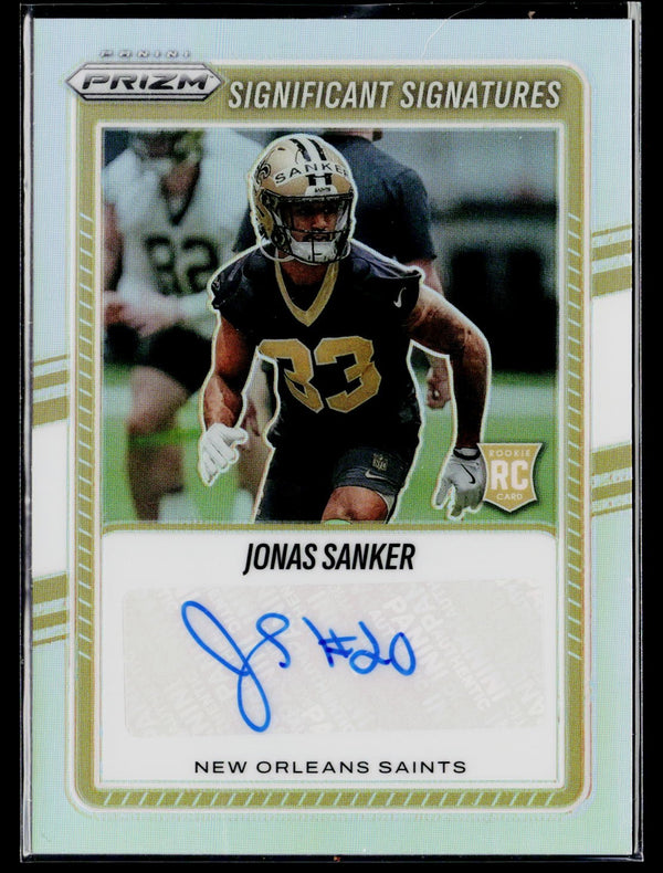 Panini 2025 Panini Prizm SSI-JSR Jonas Sanker Significant Signatures / AU