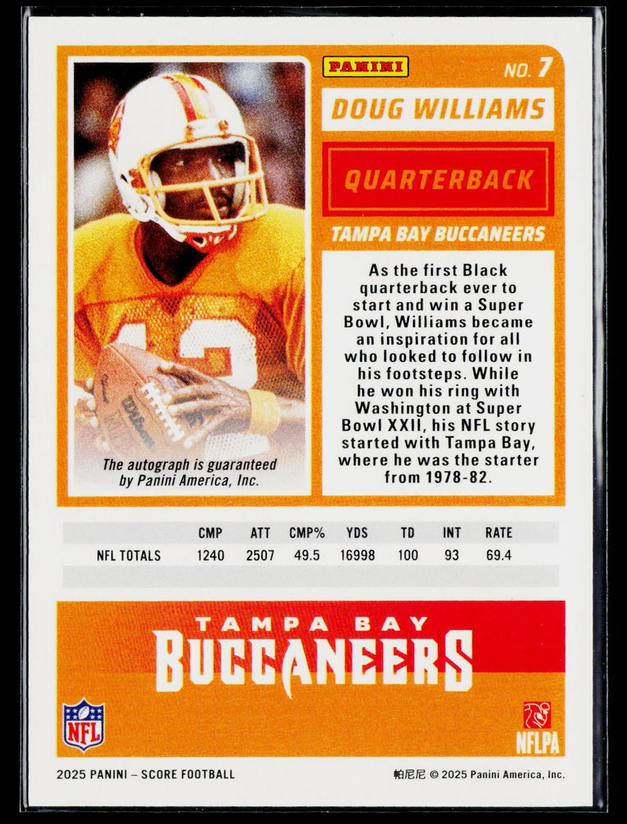 Score 2025 Score 7 Doug Williams Base Signatures / AU
