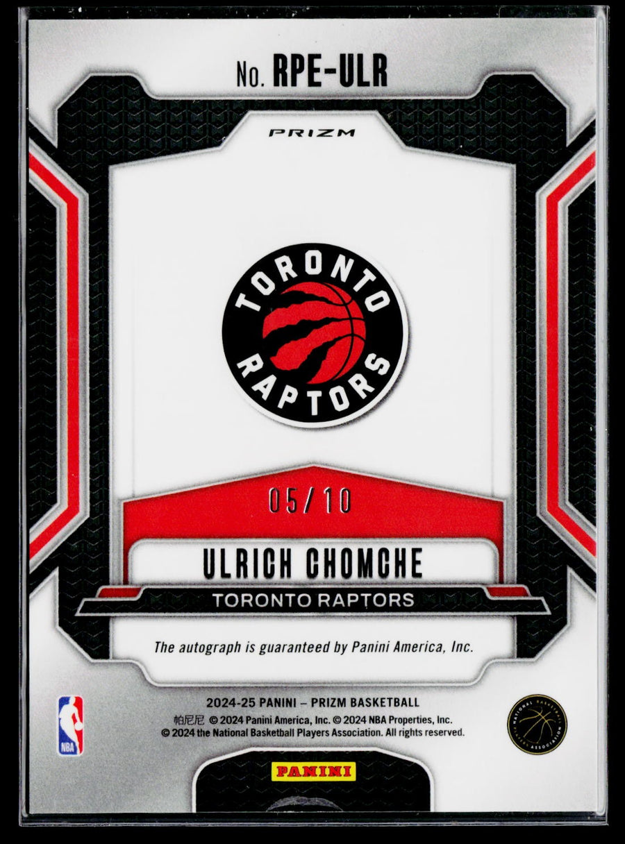 2024-25 Prizm RPE-ULR Ulrich Chomche Rookie Penmanship Gold Auto /10 RC