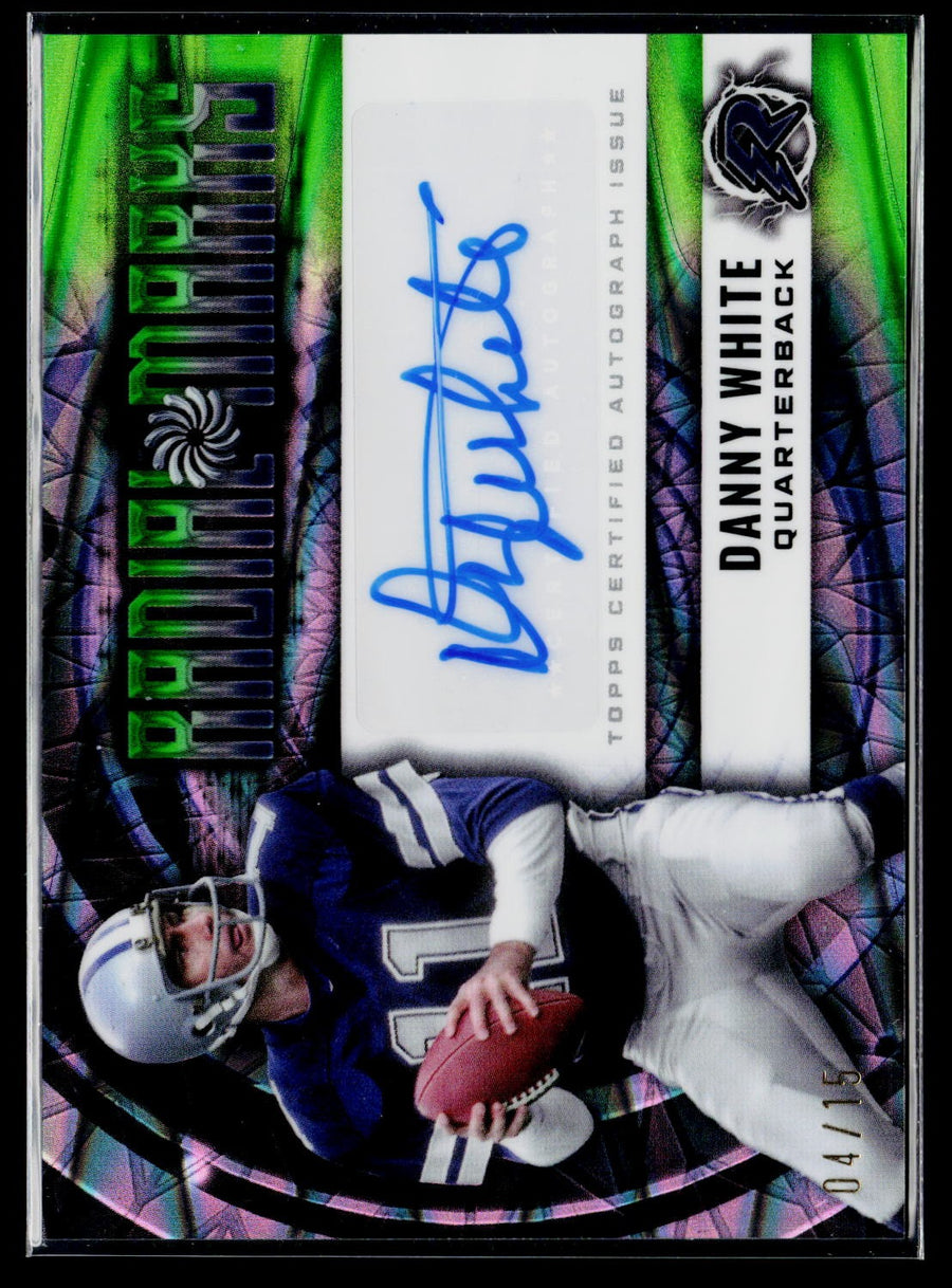 2024 Topps Resurgence RM-DWH Danny White Radial Marks Auto Lime Green /15
